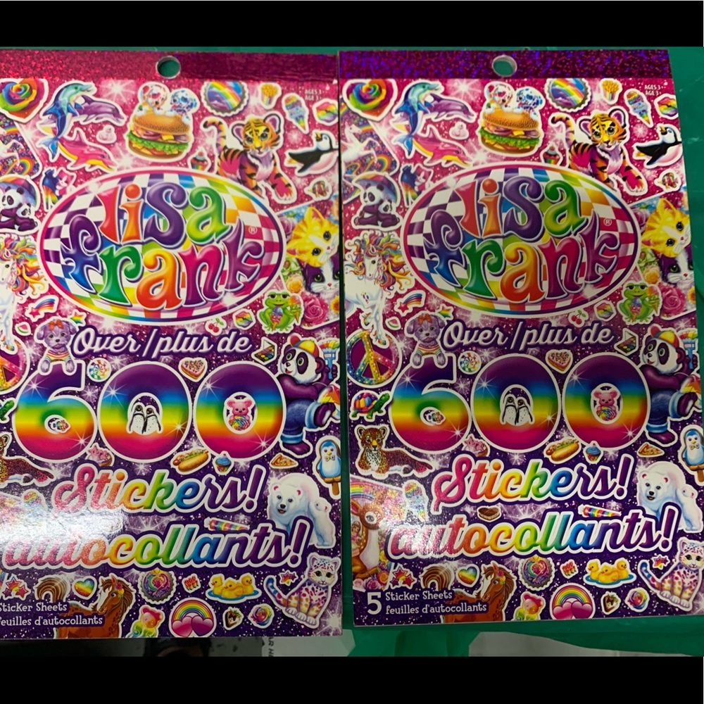 2 - 600 piece Lisa frank sticker books 1200 total stickers